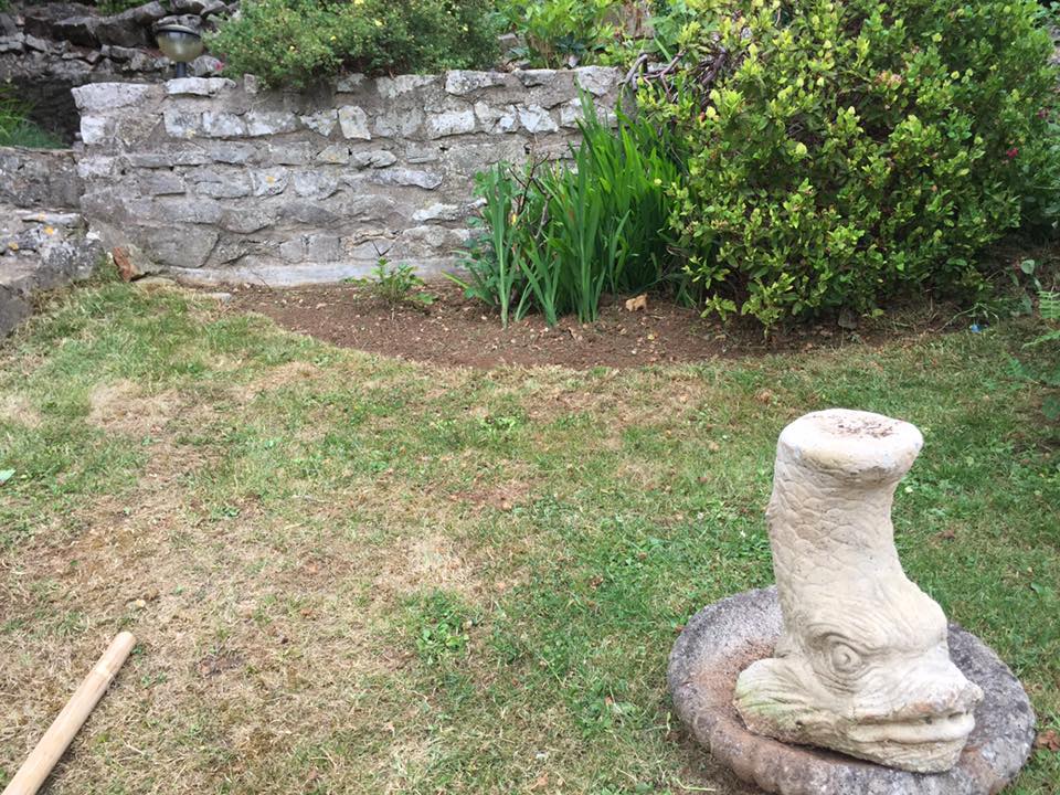 Pruning, Worle finished small flower bed